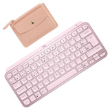 Logitech Mx Keys Mini, Teclado Avanzado Recargable, Rosado