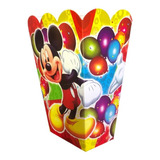 Cajas Palomeras Dulceros 10pz Mickey Mouse Fiesta Recuerdo