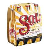 Pack Cerveja Mexicana Sol Garrafa 330ml Com 6 Unidades