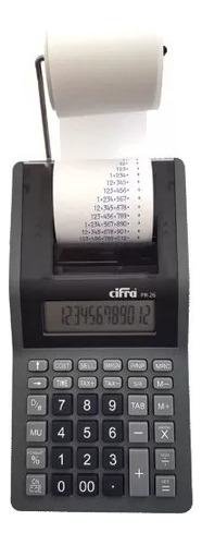 Calculadora Cifra Pr 26 12 Dig Con Rollo Y Transformador 