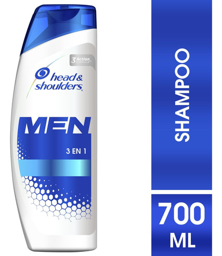 Shampoo Head & Shoulders 3en1 Para Hombres X 700ml