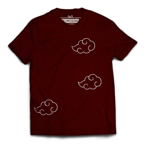 Camiseta Akatsuki Uniforme Nuvem Naruto Pain Estampa Costas
