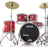 Bateria X-pro Stage Apple Red 20¨,10¨,12¨,14¨ Completa