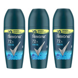 Desodorante Roll-on Rexona 50ml Masculino Extra Cool-kit 3un