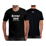Camiseta Playera Error 404 Shirt Geek Programador