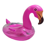 Boia Infantil C/ Fralda Inflável Flamingo Glitter E Alças