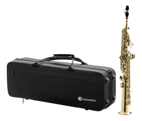 Saxofone Soprano Reto Bb Hst410l Laqueado Harmonics - Sib