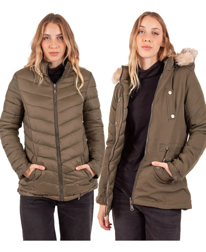 Campera Mujer Inflable Nuevas Liviana Con Capucha Y Bolsillo