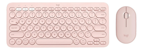 Kit De Teclado Y Mouse Inalámbrico Logitech K380 + M350 Español De Color Rosa
