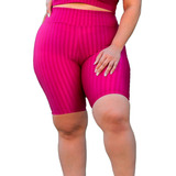 Bermuda Plus Size Feminina Academia 3d Fitness Modeladora