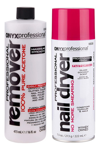 Onyx Professional Removedor De Esmalte De Uas 100% Acetona,