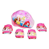 Set Princesas Disney De Casco Rodilleras Y Coderas 