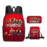 Mochila De Jogos Roblox Para Laptop 3 Pçs/conjunto