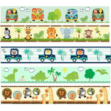 Faixa Border Decorativa Infantil Zoo Safari Quarto Bebê