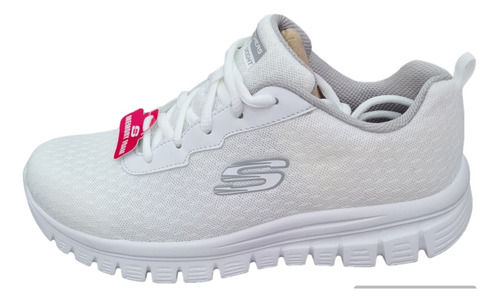 Tenis Skechers Dama Blanco Memory Foam Original Deportivo