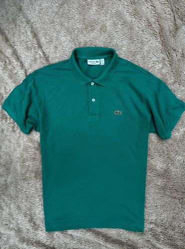 Playera De Manga Corta Verde Lacoste Talla L Slim De Hombre