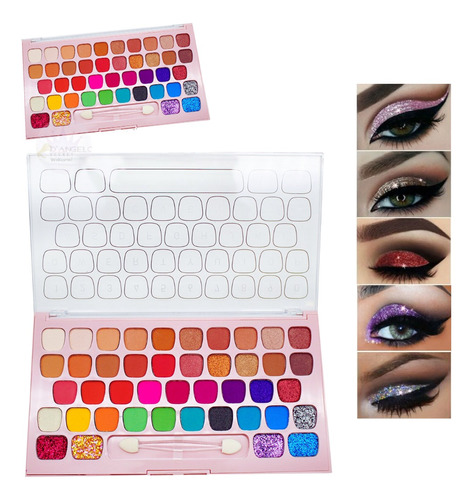 Paleta De 43 Sombras Glitter Maquillaje De Ojos