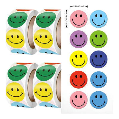4 Pzs Calcomanías Motivacionales Smiley Para Niños 2000