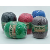 Kit 9 Novelos Barbante Barroco Max Color Fio N°6 200g Crochê