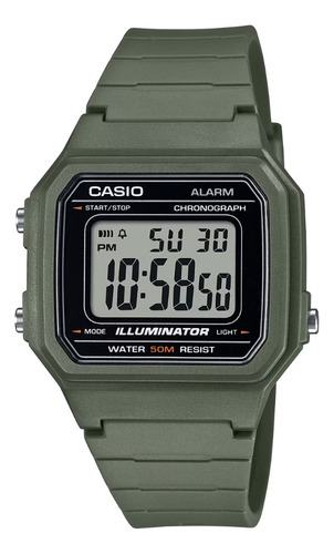 Reloj De Pulsera Digital Casio W-217h-3avcf Con Calendario