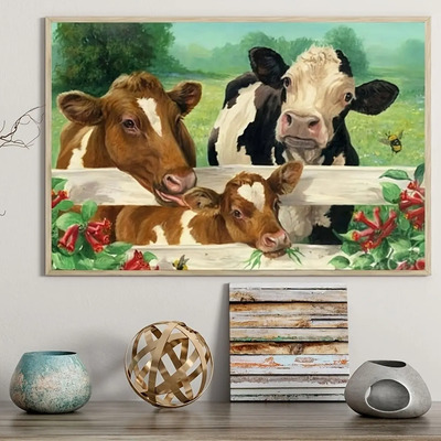 30x40cm 5d Cattle Farm Diy Full Diamond Diamond Painting