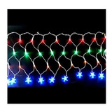 Cascata De Natal Estrela Rede 120 Leds Colorido Pisca Pisca