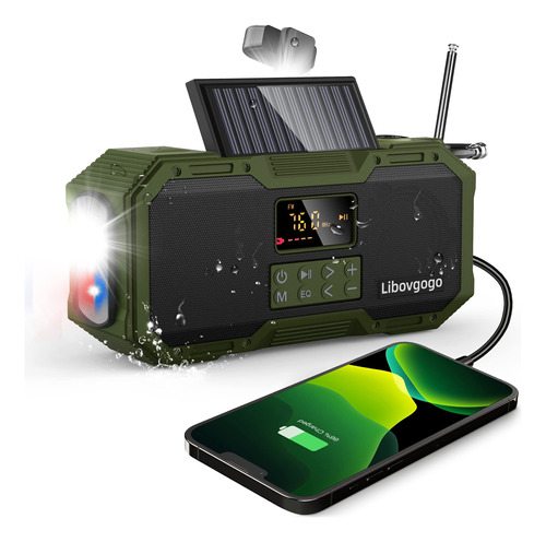 Radio De Emergencia Ipx5 - Altavoz Bluetooth Impermeable De