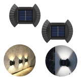 2x Lampara Led Solar Exterior Automática Aplique Pared Cálid