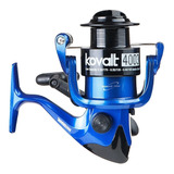 Reel Grande Kovalt 4003 Pesca Mar Waterdog + Carretel Extra Color Azul Lado De La Manija Derecho/izquierdo