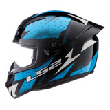 Casco Ls2 Ff352 Rookie Thunder  Negro Azul T S Centro Motos