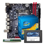 Kit Placa Mãe Hdmi Core I3 3ªger Mem. 4gb Ddr3 + Ssd 240gb 