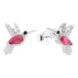 Aros Plata 925 Zircon Colibrí Daddona 