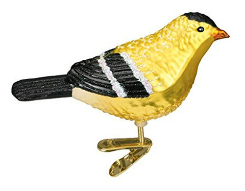 Adorno Navidad Pájaro American Goldfinch
