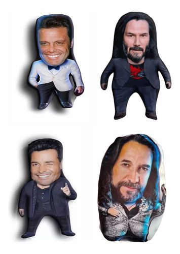 4 Mini Chayanne Luismi Keanu Buki  Cojín Decorativo 27 Cm