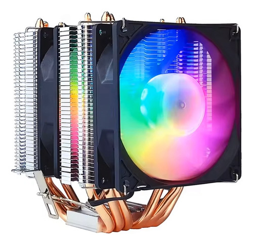 Disipador Cpu De 6 Tubos De Cobre, Rgb, Intel/amd, 2 Coolers