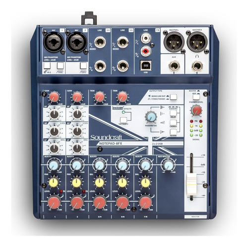 Consola Analógica Soundcraft Notepad-8fx 8 Canales C/usb 