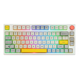 Teclado Epomaker Th80 Hot Swap, 2,4 Ghz, Bluetooth Rgb, Interruptor De Colores, Rojo Gateron