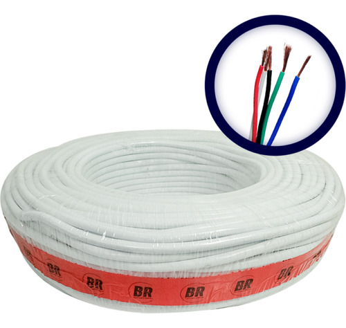 Cabo Pp Flexivel 5x1,5 Mm Branco 50 Mts 100% Cobre Br Fios