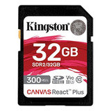 Tarjeta Memoria Sd Kingston Canvas React Plus 32gb 300mb/s