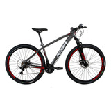 Bicicleta Aro 29 Ksw 27 Velociddes - Freio Hidraulico Tamanho Do Quadro 17   Cor Preto/vermelho