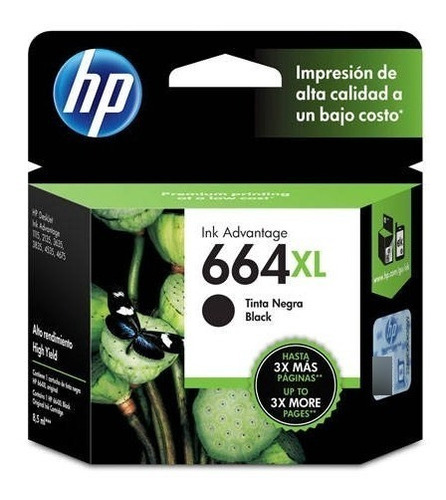 Cartucho De Tinta 664xl Negro Hp