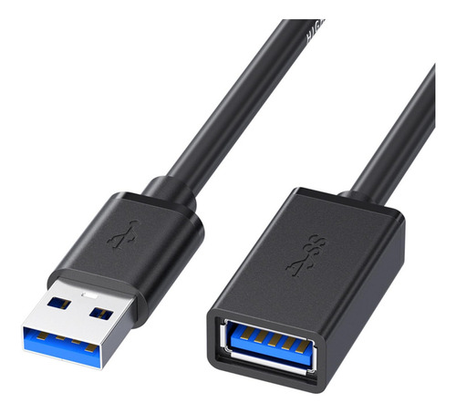 Alinna - Paquete De 2 Cables De Extensión Usb 3.0 Negros