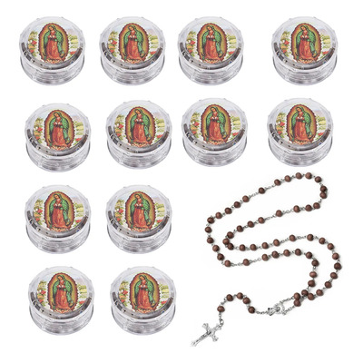 12 Rosarios Virgen Guadalupe Cruz Dorada Aroma Recuerdos | MercadoLibre