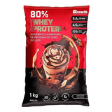 Whey Protein Growth Supplements 1kg Concentrado Sabor Milk Shake De Chocolate