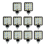 Kit 10 Faros 16 Leds Auxiliar Accesorio 27w Camión Agro 4x4