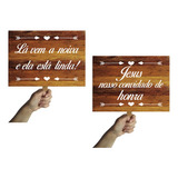   Kit 2 Placas Casamento Decorativas  Personalizadas Mdf