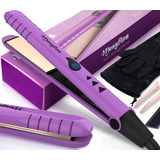 Plancha De Cabello Profesional Con Guantes Y Pinza, Violeta