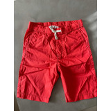 Bermuda De Niño H&m Roja Sin Etiquetas Importada Talle 7-8