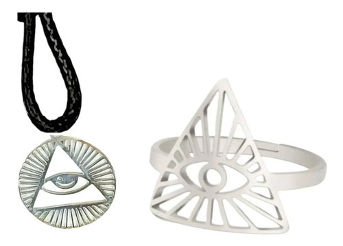 Ojo De Dios Dije Curado+ Anillo Poderoso Simbol Protect R525