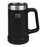 Caneca Térmica Cerveja Beer Stein Preta Pk For Drink 709ml